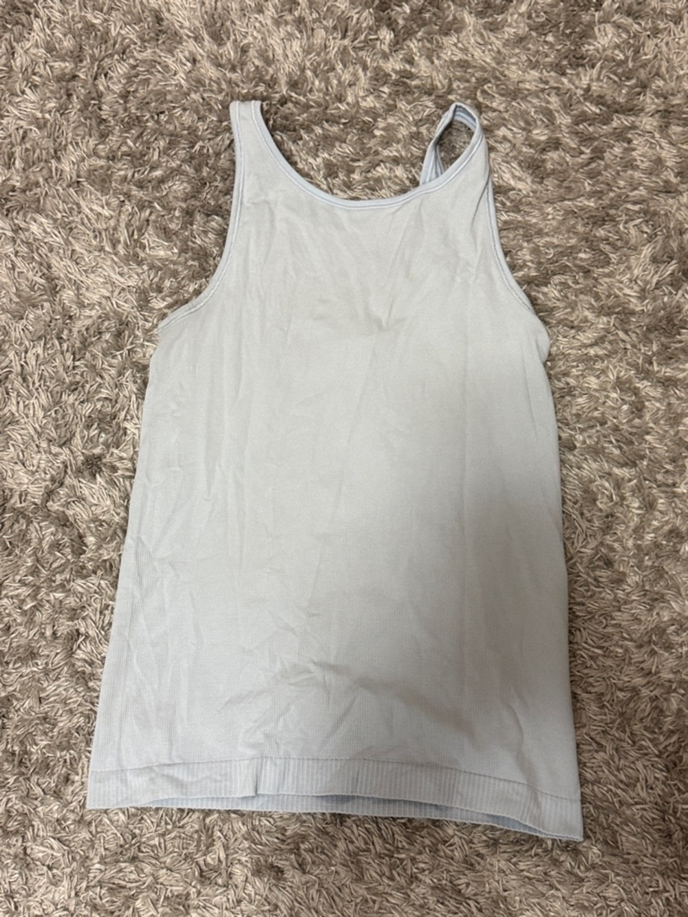 lululemon athletica Pale Blue Ribbed Tank Top